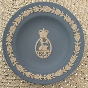 Wedgwood Pale Blue Jasperware Olympiad trinket plate